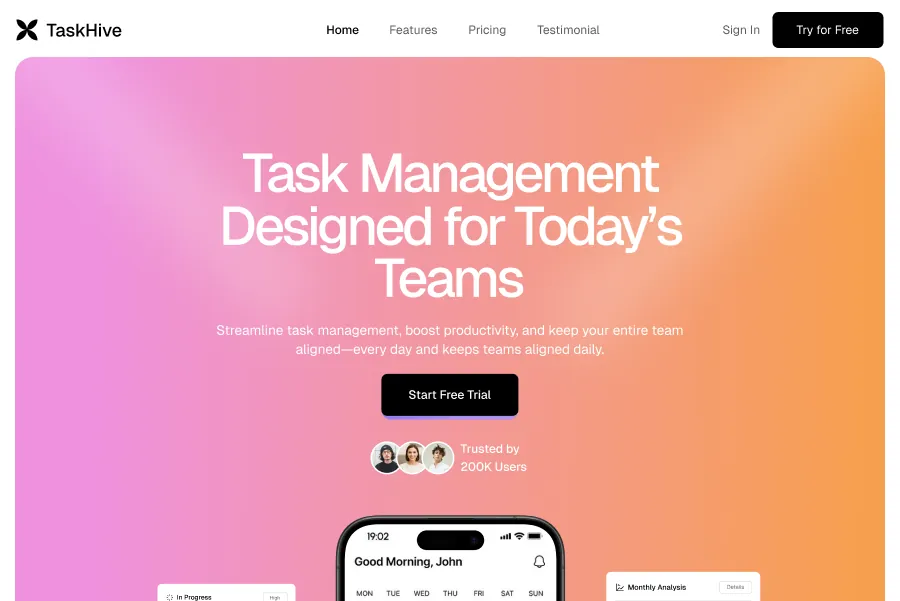 TaskHive- A Task management Product - 1