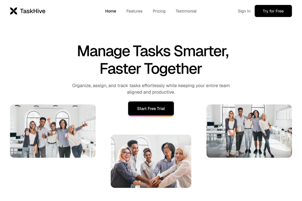 TaskHive- About us Page - 1