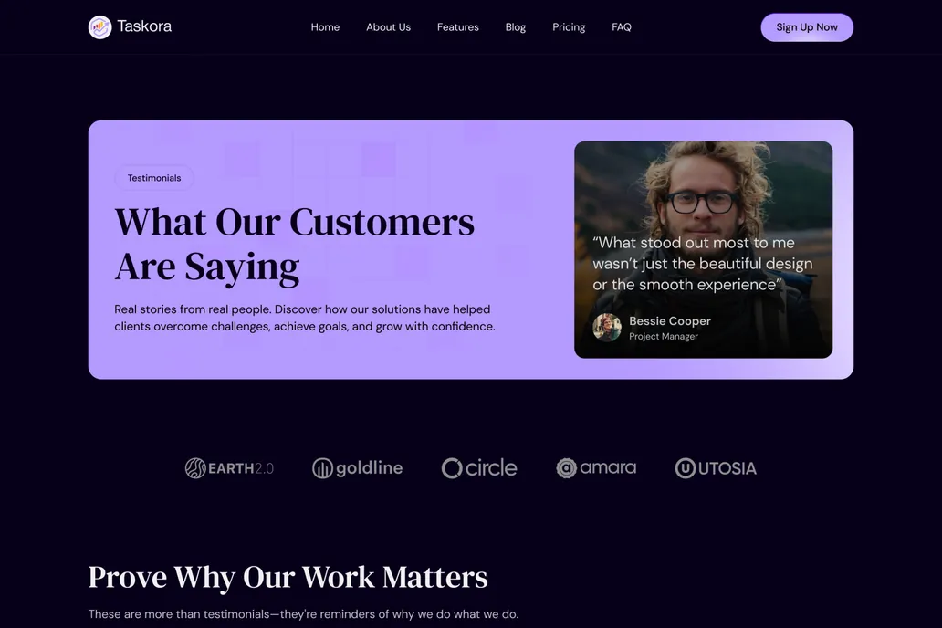 TaskOra- Testimonials - 1