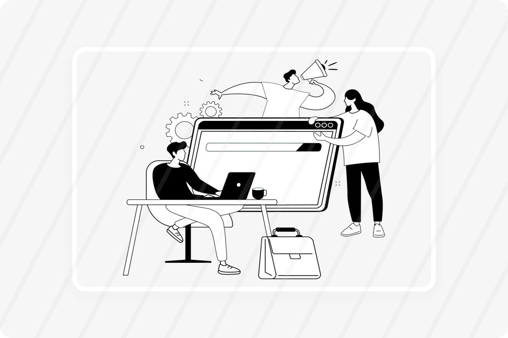 Team collaboration concept SaaS illustration