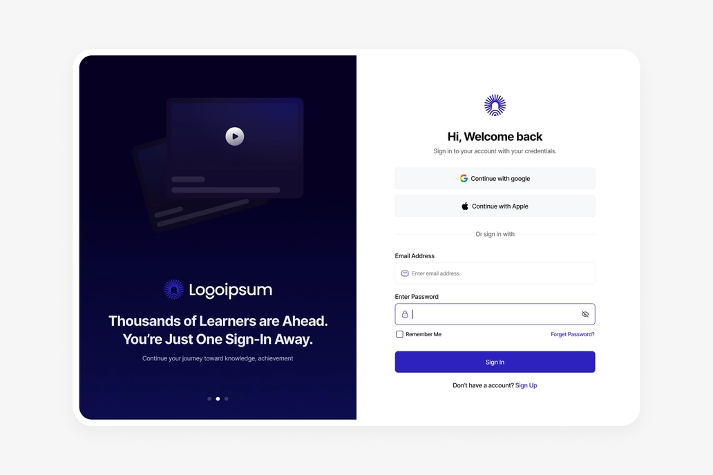 Type etate Dashboard UI