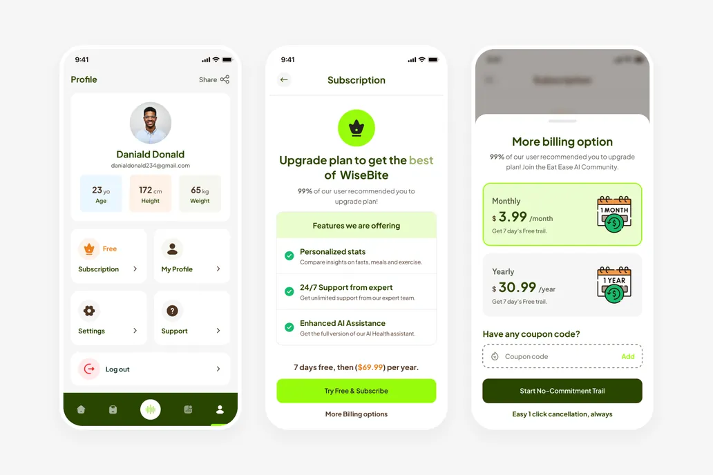 User Profile UI 