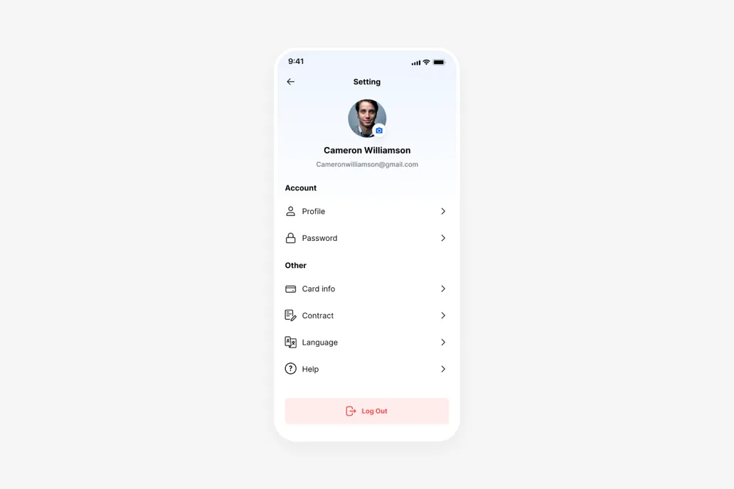 Settings Screen UI
