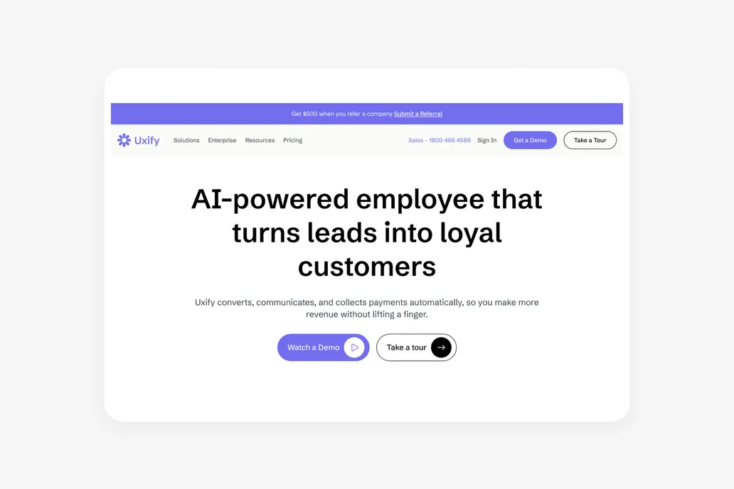 Uxify - AI Figma Header