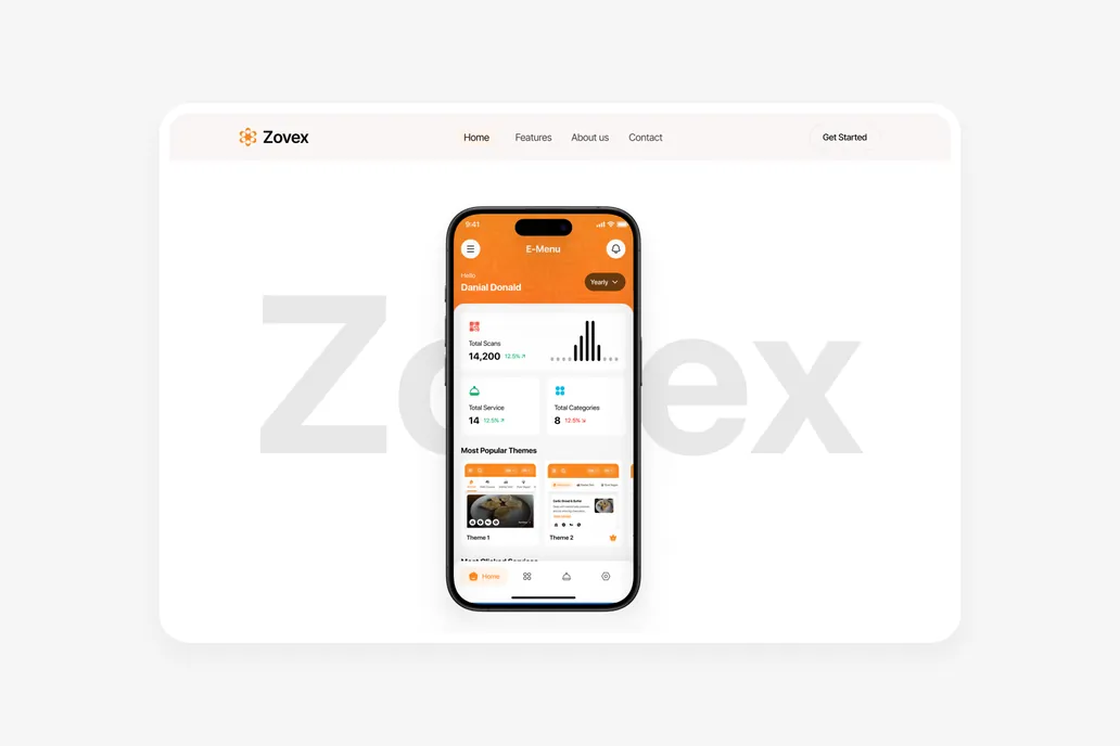 Zovex - Service Figma Header