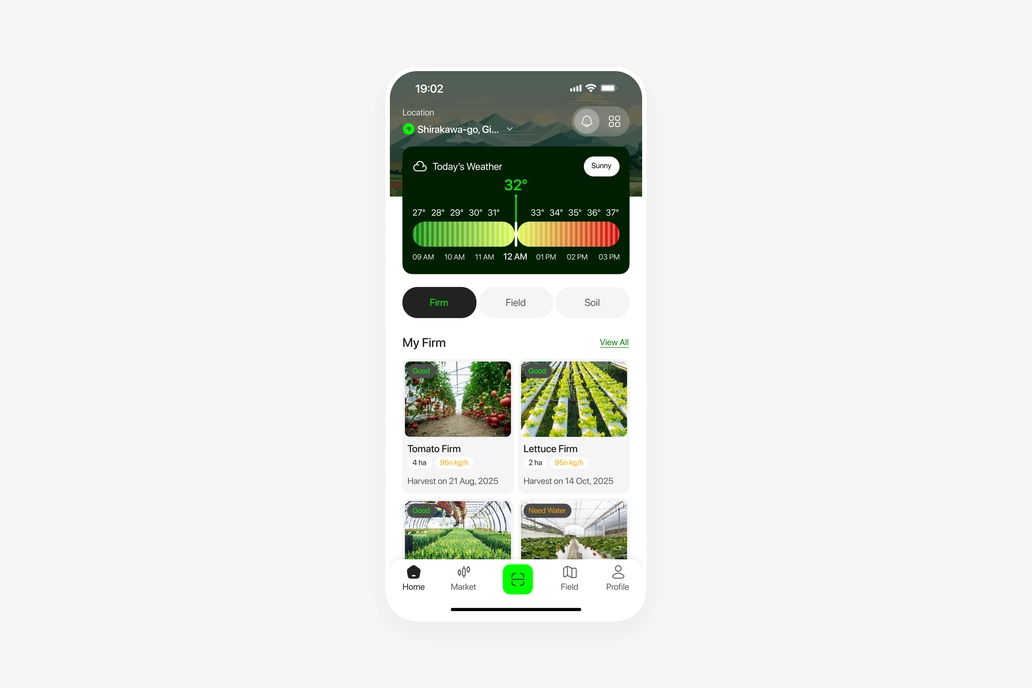 Agriculture Saas App UI