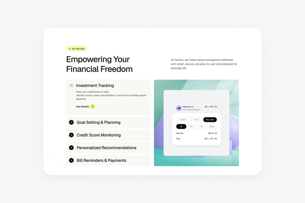 Arixa -  Feature Figma UI