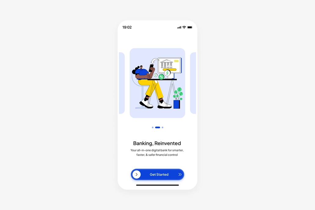 Banking App Onboarding Screen UI