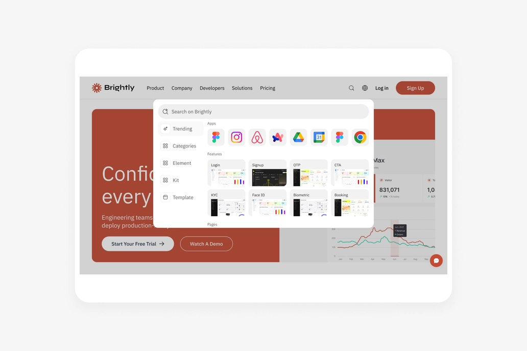 Brightly - Search Bar
