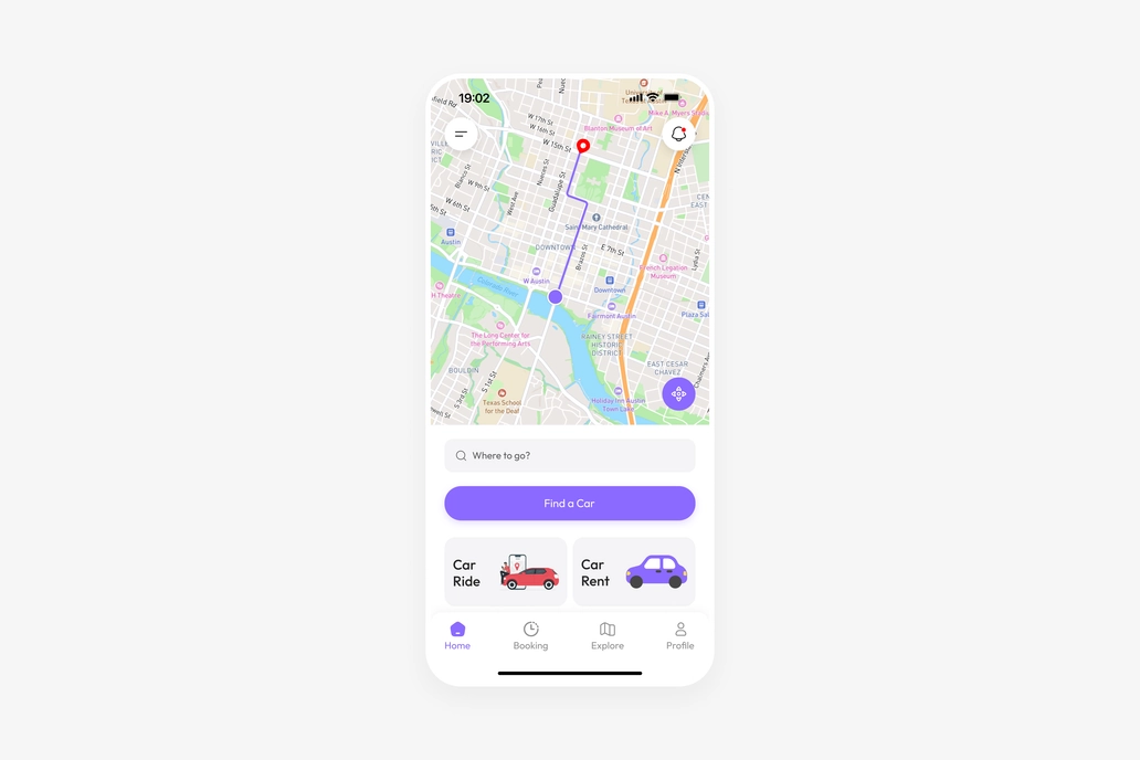Car Rental App UI