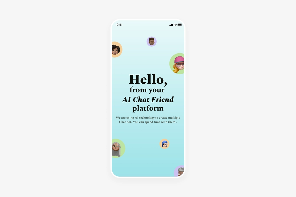 Communication App Onboarding Screen UI