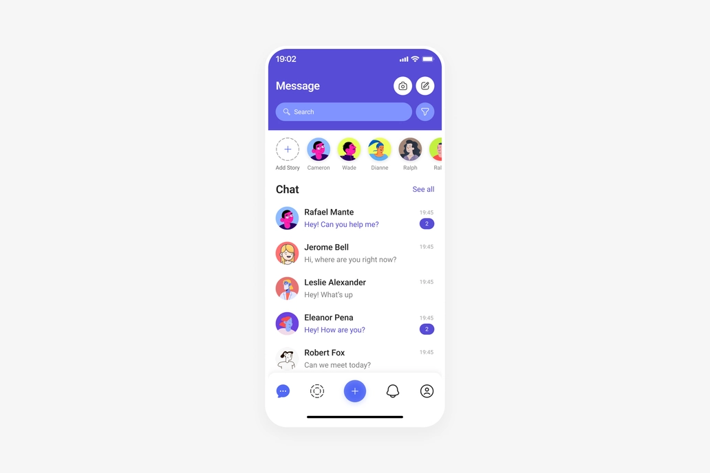 Communication Chat App UI