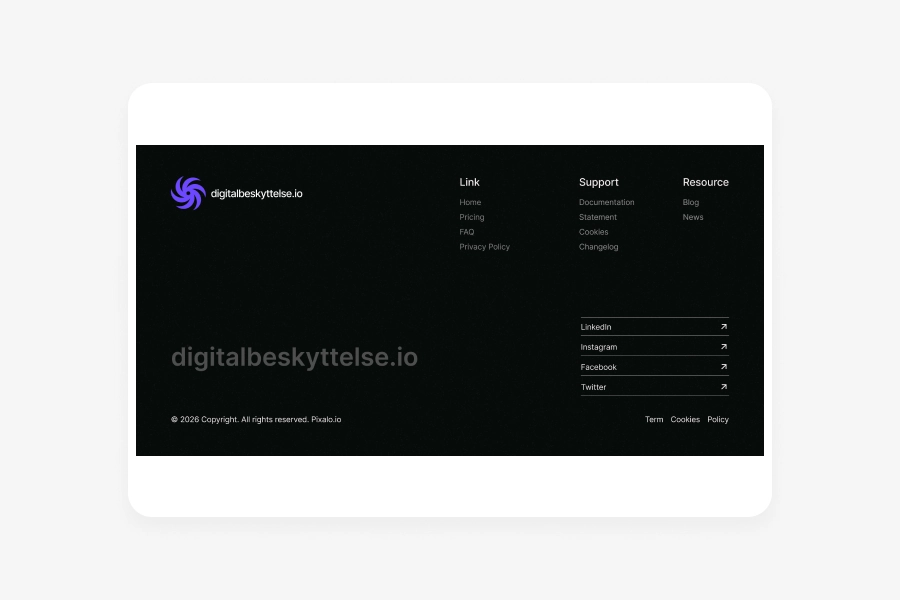 Digital Beskyttelse - Footer