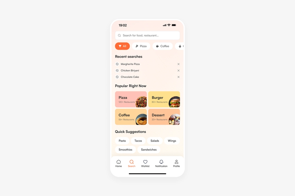 Ecommerce App Search Screen UI