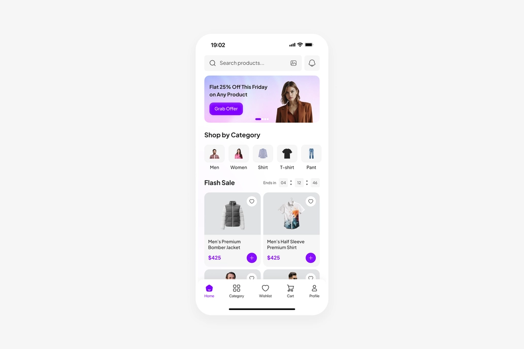 Fashion Brand Ecommerce App UI