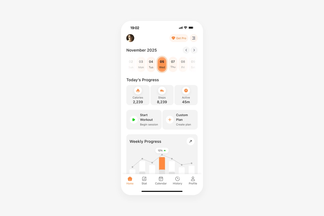 Fitness Tracker App Ui