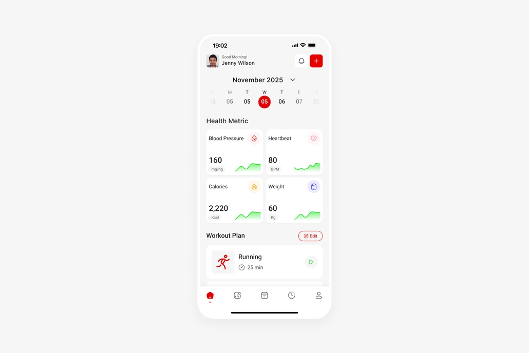 Fitness Tracker App UI