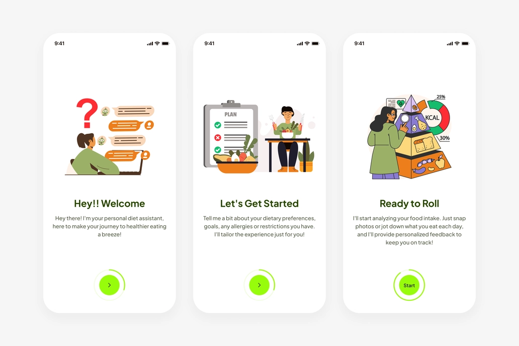 Food App Onboarding Screen UI