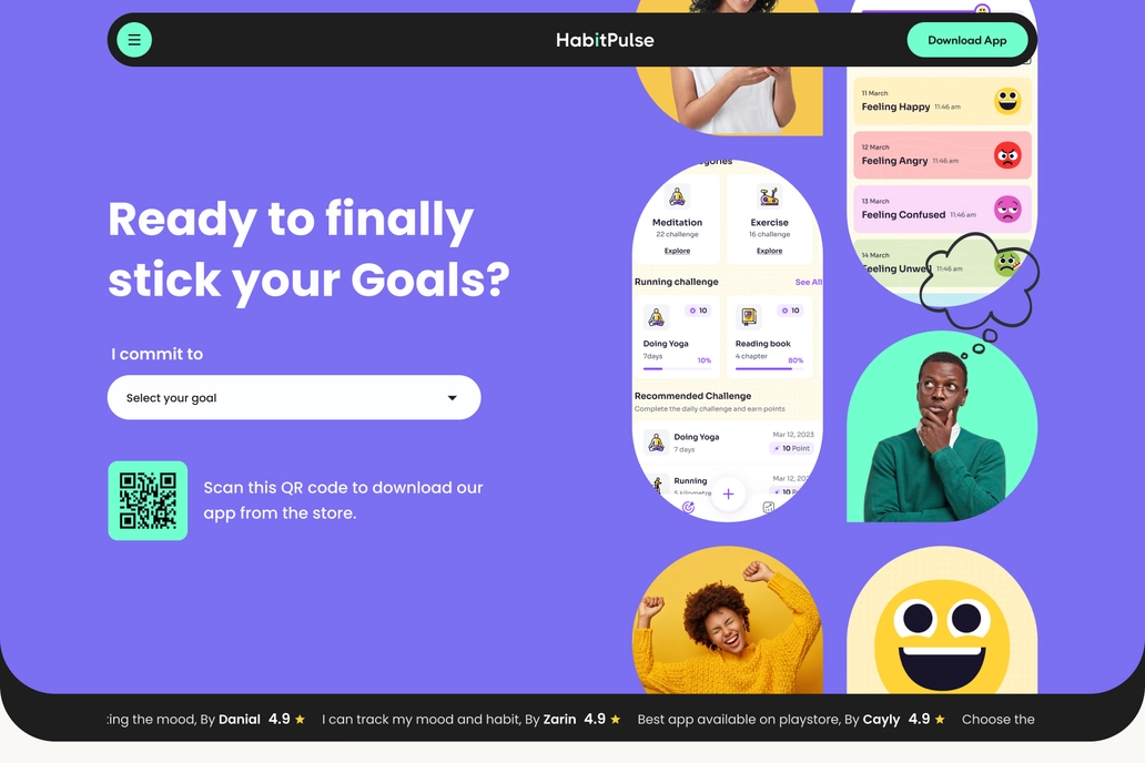 HabitPulse Start Up Landing Page
