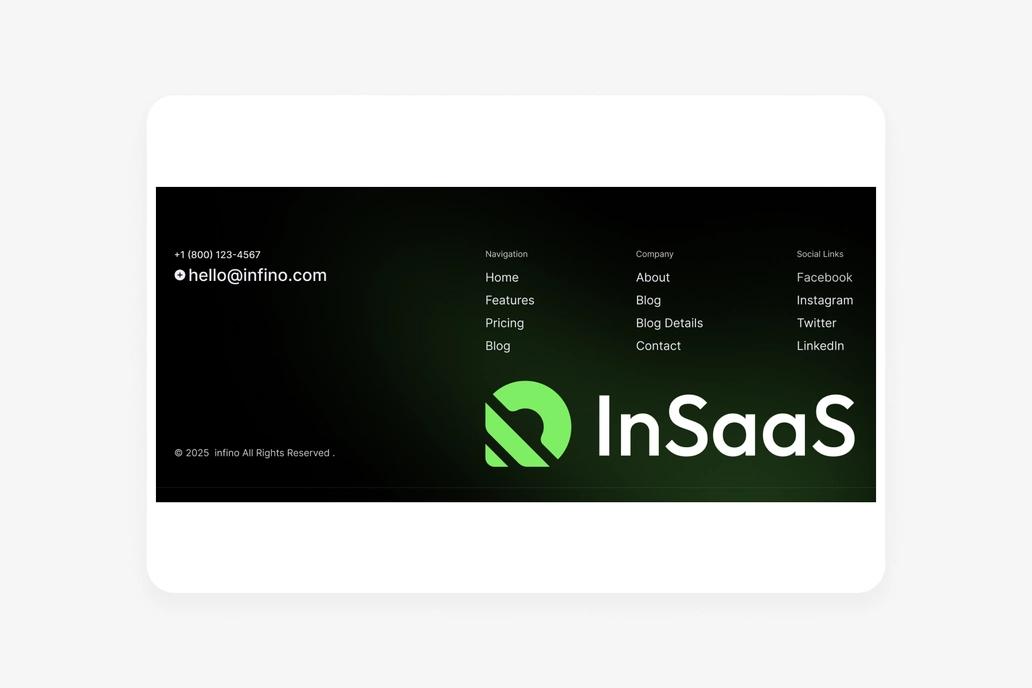 InSaaS - Footer