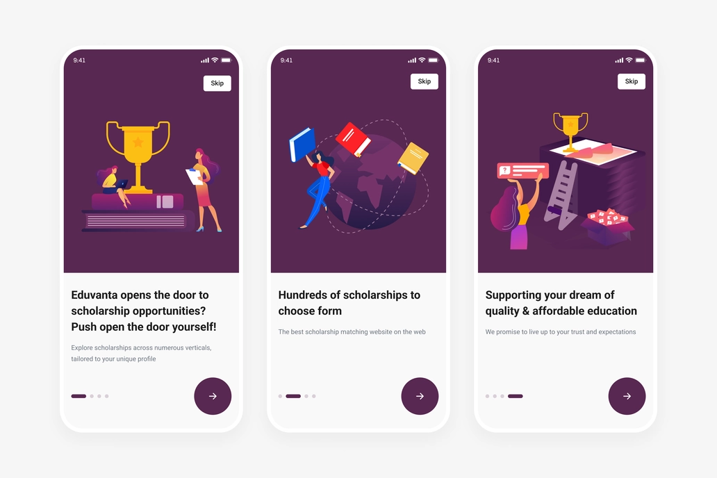 Learning App Onboarding Screen UI