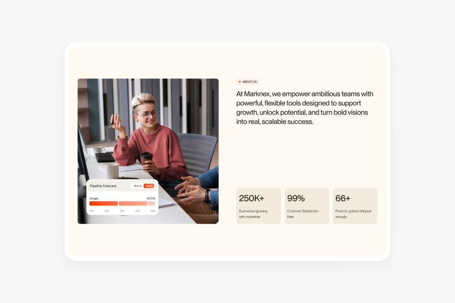 Marknex - About Us Figma UI