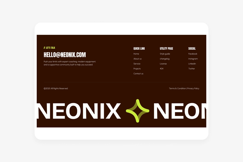 Neonix - Footer