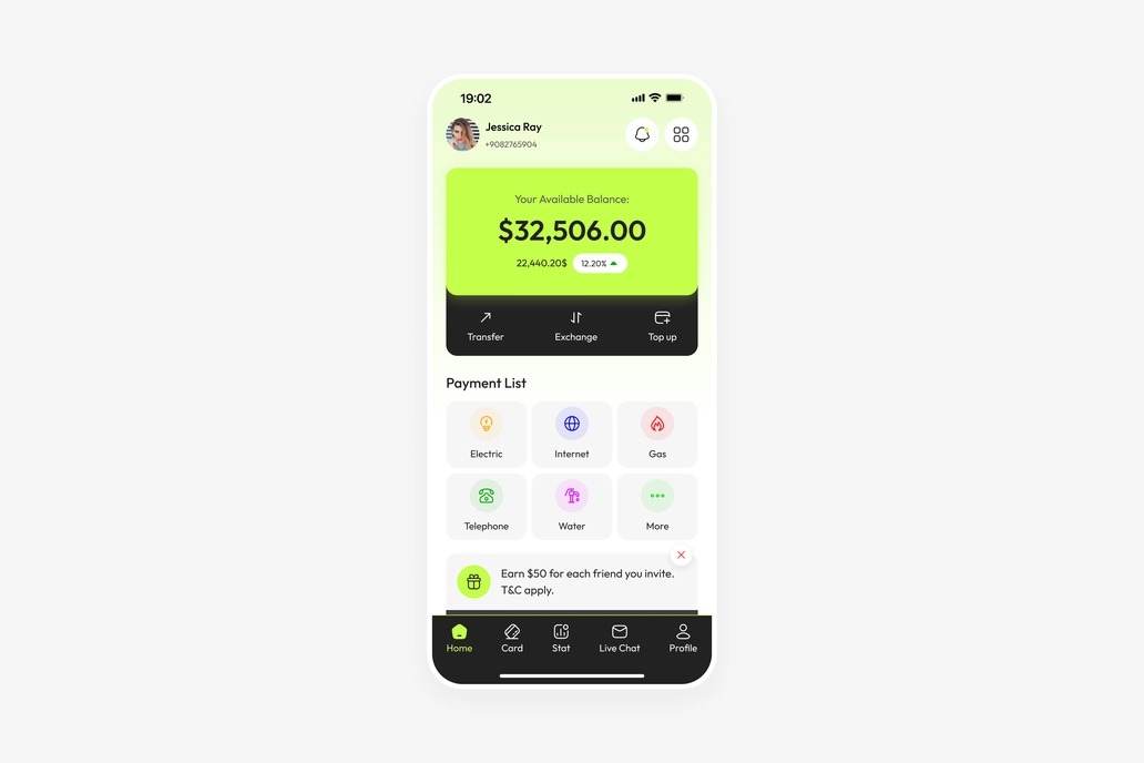 Online Banking App UI