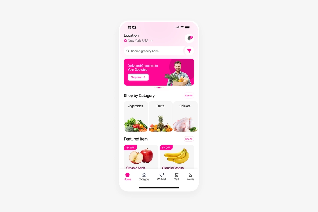 Online Grocery App UI