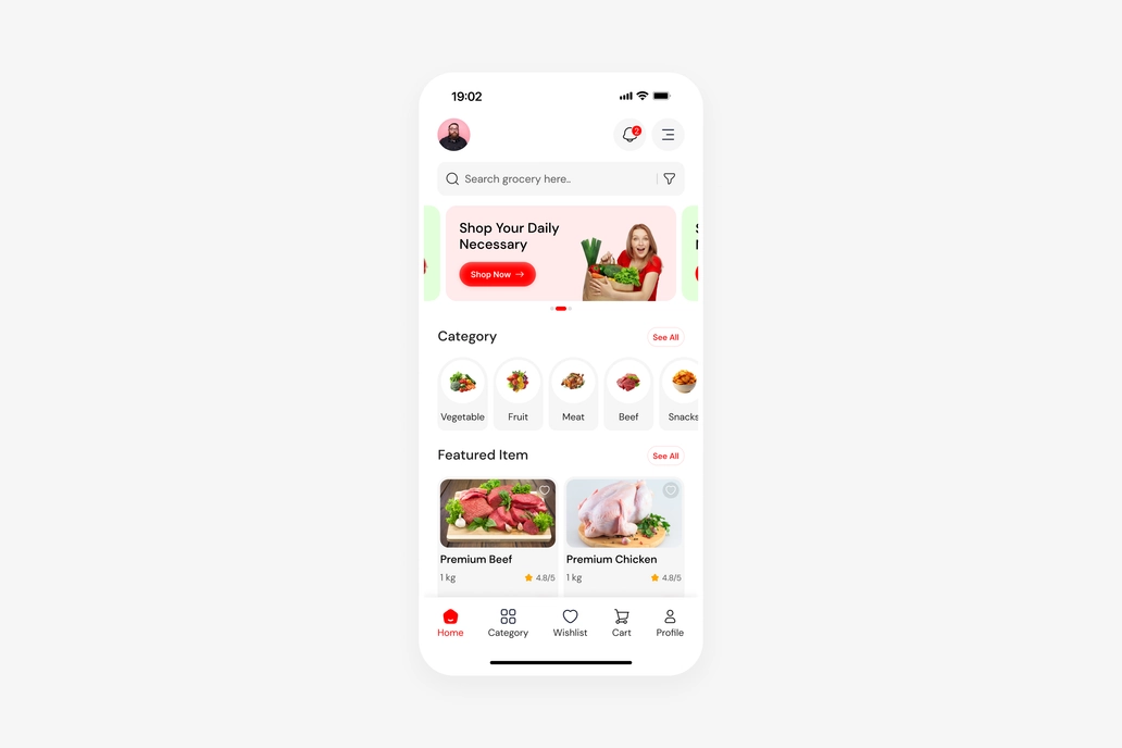 Online Grocery App UI