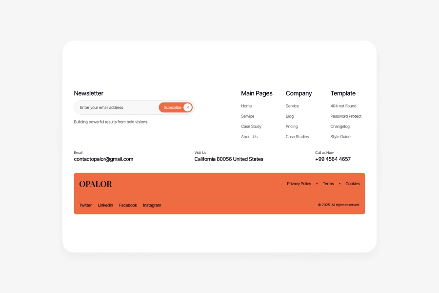 Opalor - Footer