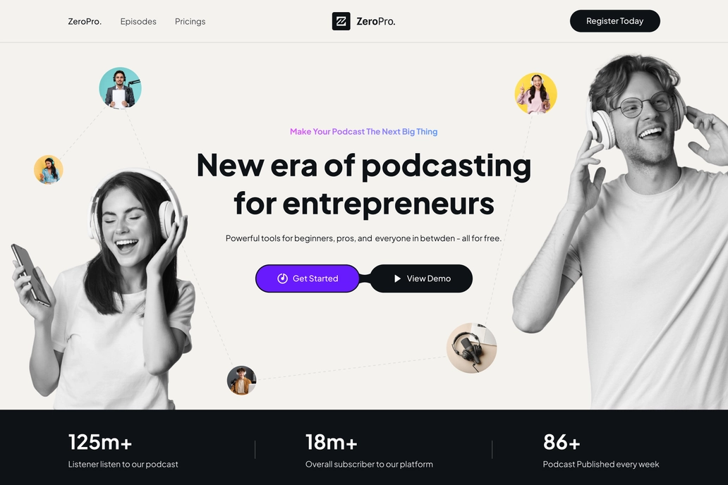 Podcast Landing Page