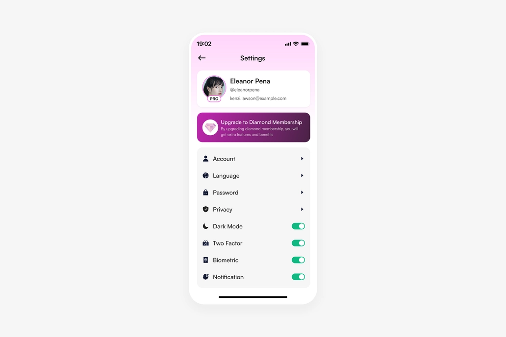 Settings Screen UI