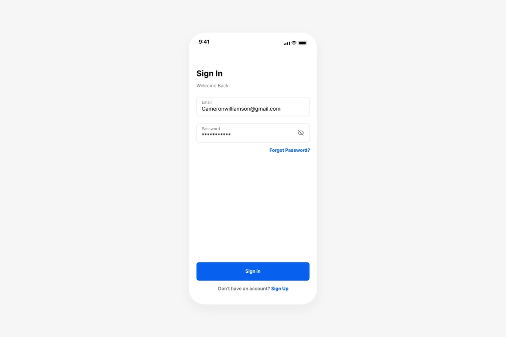 Sign In Screen UI