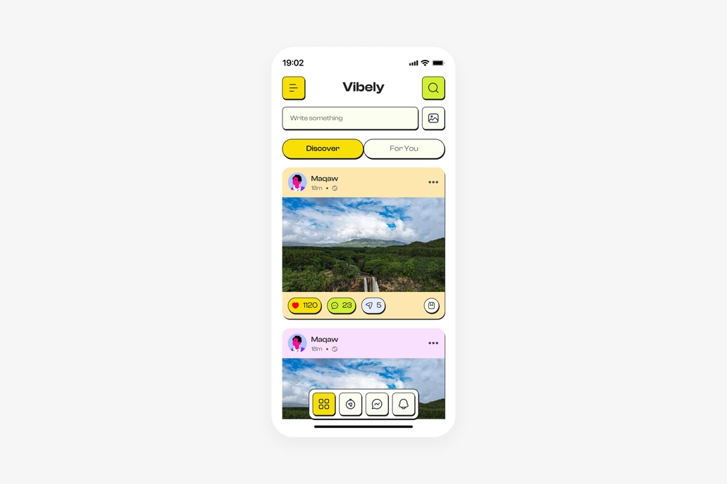 Social Media App UI