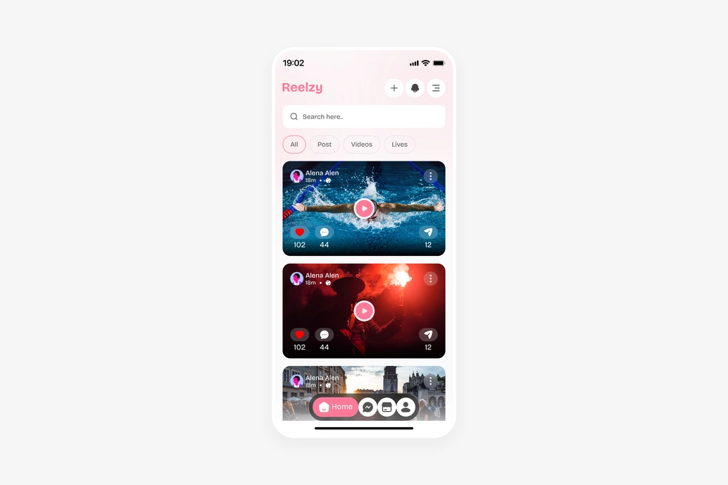 Social Media App UI