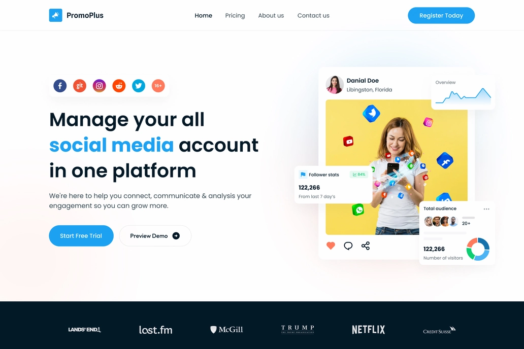 PromoPlus Start Up Landing Page