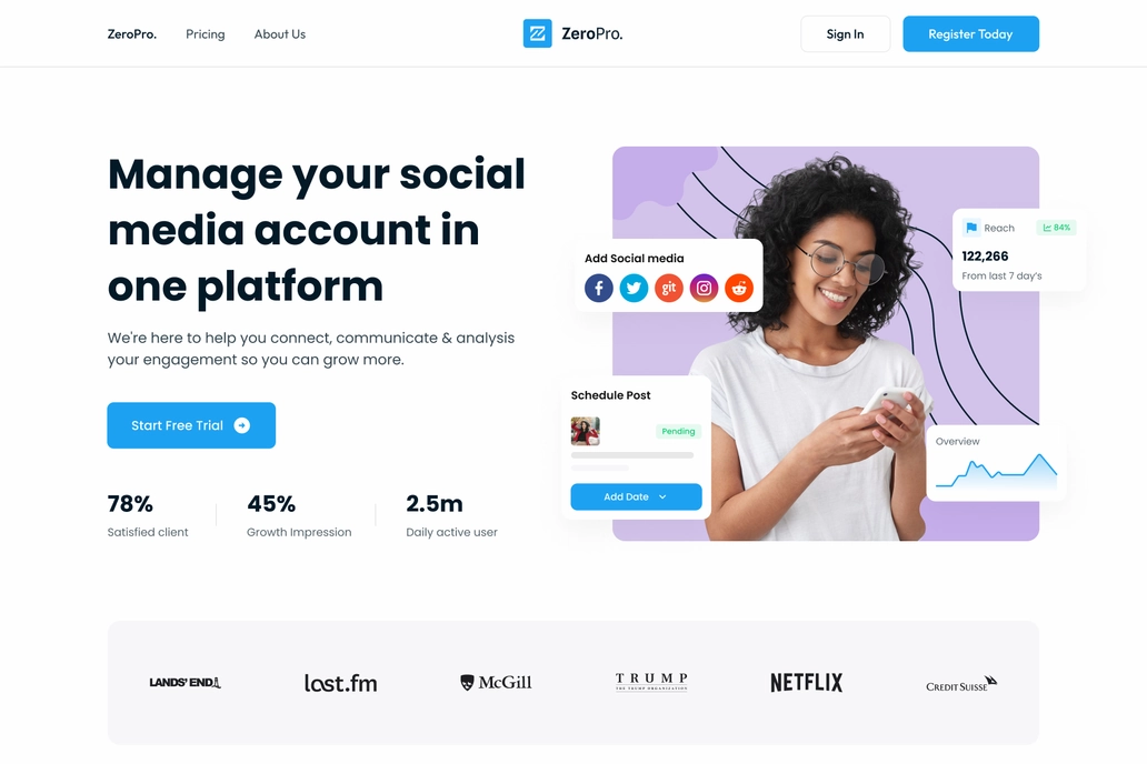 Start Up Landing Page