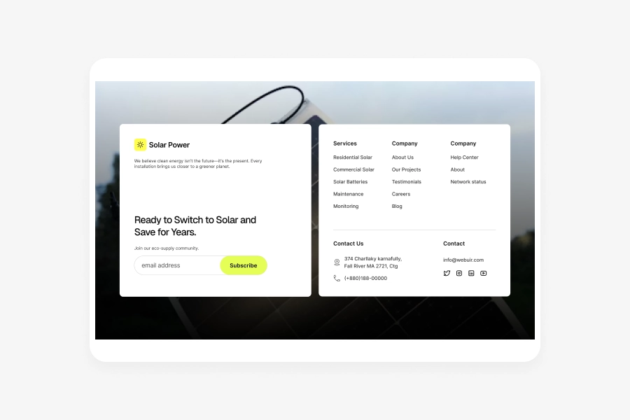 Solar Power - Footer