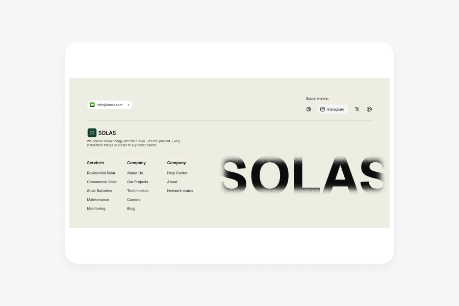 Solas - Footer