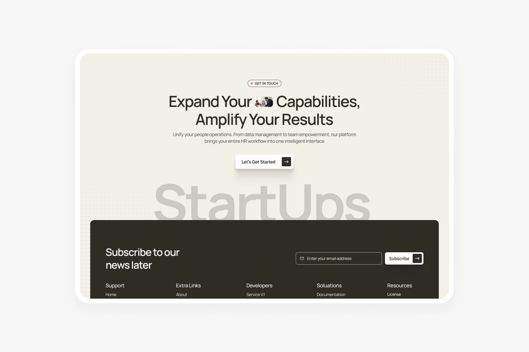 Start Ups - CTA