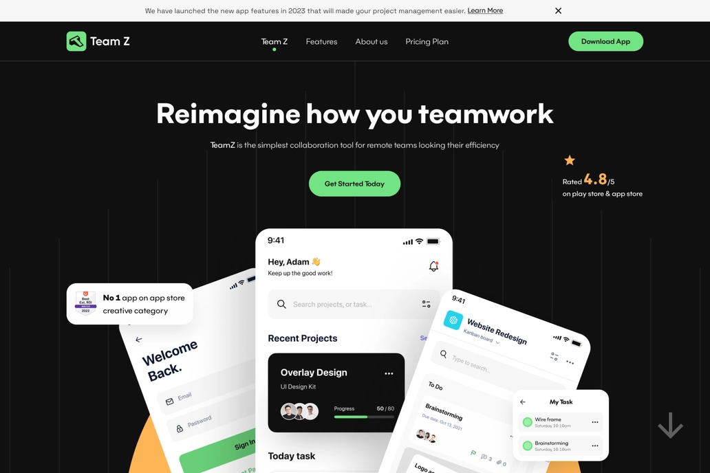 Team Z SaaS Landing Page - 1