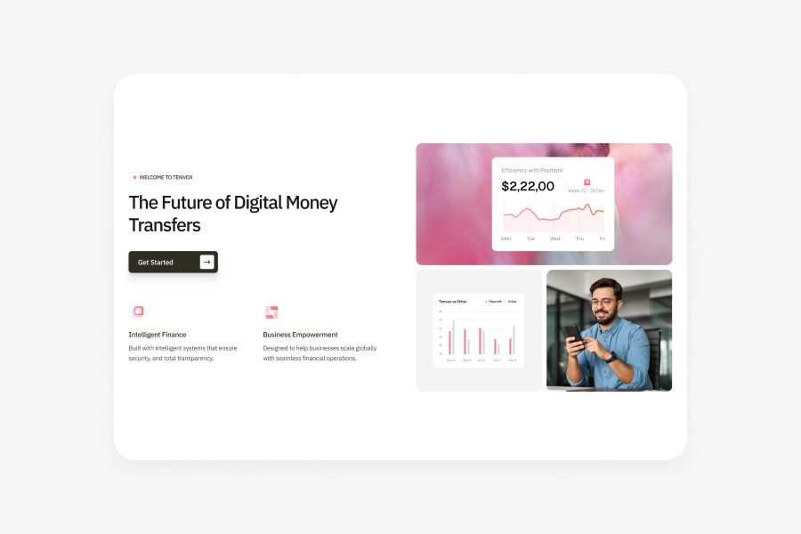 Tenvox - About Us Figma UI
