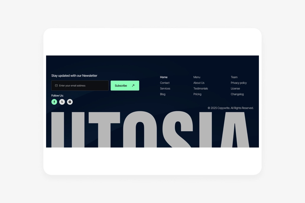 Utosia 3.0 - Footer