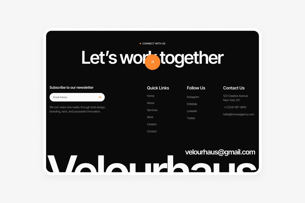 Velourhaus - Footer
