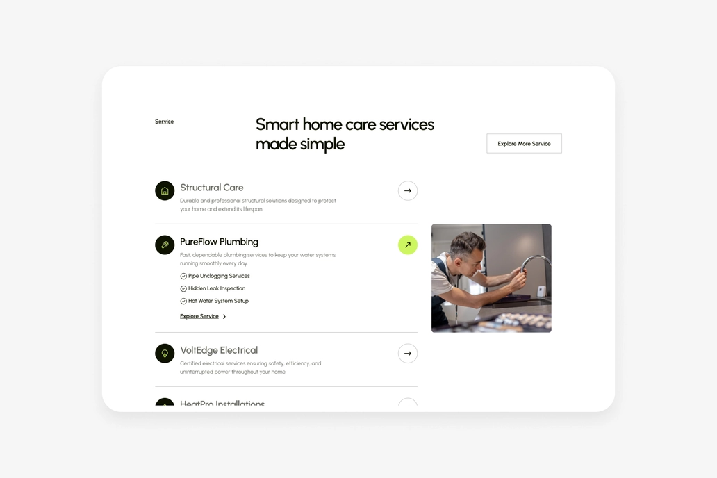 Zanvix - Service Figma UI