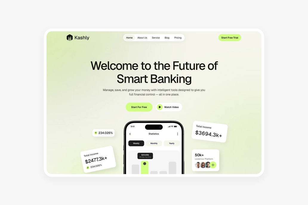 Fintech Landing Hero