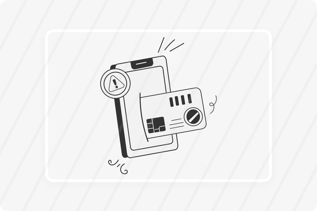 Card Blocked Concept Illustration