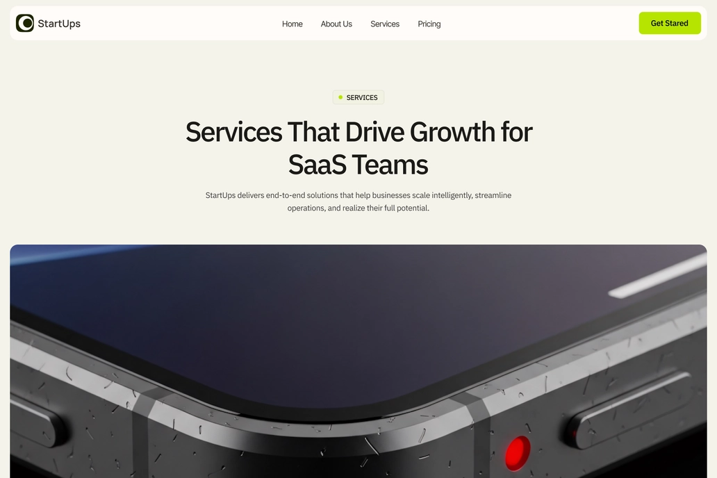 Agency Service Page UI Design