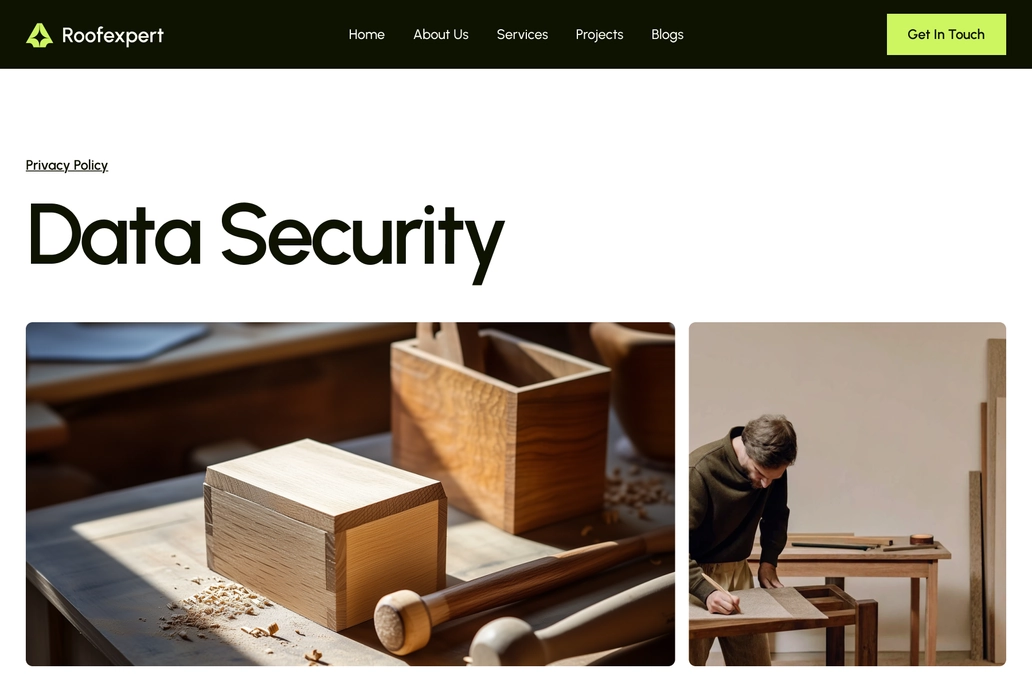 Construction Privacy Page UI